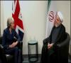 دکتر روحانی در دیدار نخست وزیر انگلیس: تلاش برای اجرای برجام، مهمترین موضوع روابط ایران و اروپاست