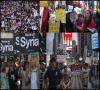 امریکا صحنه تظاهرات ضد جنگ علیه سوریه