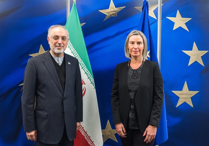 رئیس سازمان انرژی اتمی ایران و فدریکا موگرینی مسئول سیاست خارجی اتحادیه اروپا در بروکسل دیدار کردند.