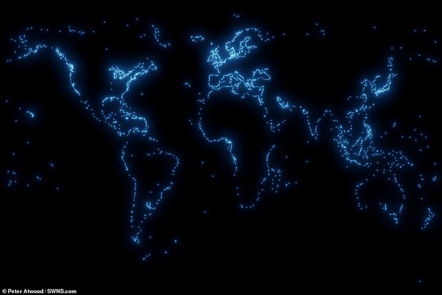 همه کشورها برای داشتن زندگی راحت‌تر، از جاده‌ها، ریل‌ها، و فرودگاه‌ها استفاده می‌کنند. حال یک نقشه نورانی این زیرساخت‌ها را به تصویر کشیده است.