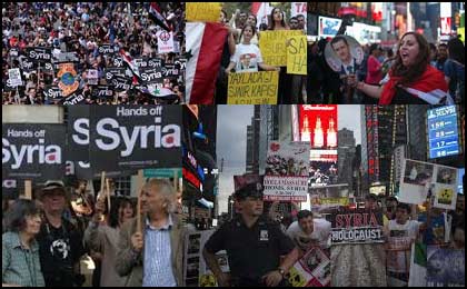 مردم آمریکا با نزدیک شدن موعد رای گیری کنگره این کشور درباره مداخله نظامی در سوریه، از شنبه تا دوشنبه در واشنگتن پایتخت و دیگر شهرهای این کشور تظاهرات ضد جنگ برگزار می کنند.