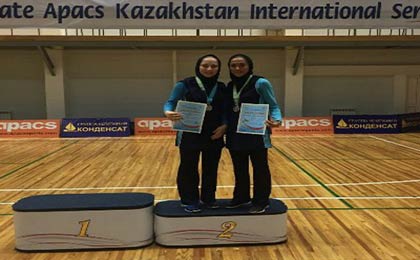 ثریا آقایی و نگین امیری پور در مسابقات بدمینتون آپاکس در شهر اورالسک قزاقستان مدال نقره را از آن خود کردند.